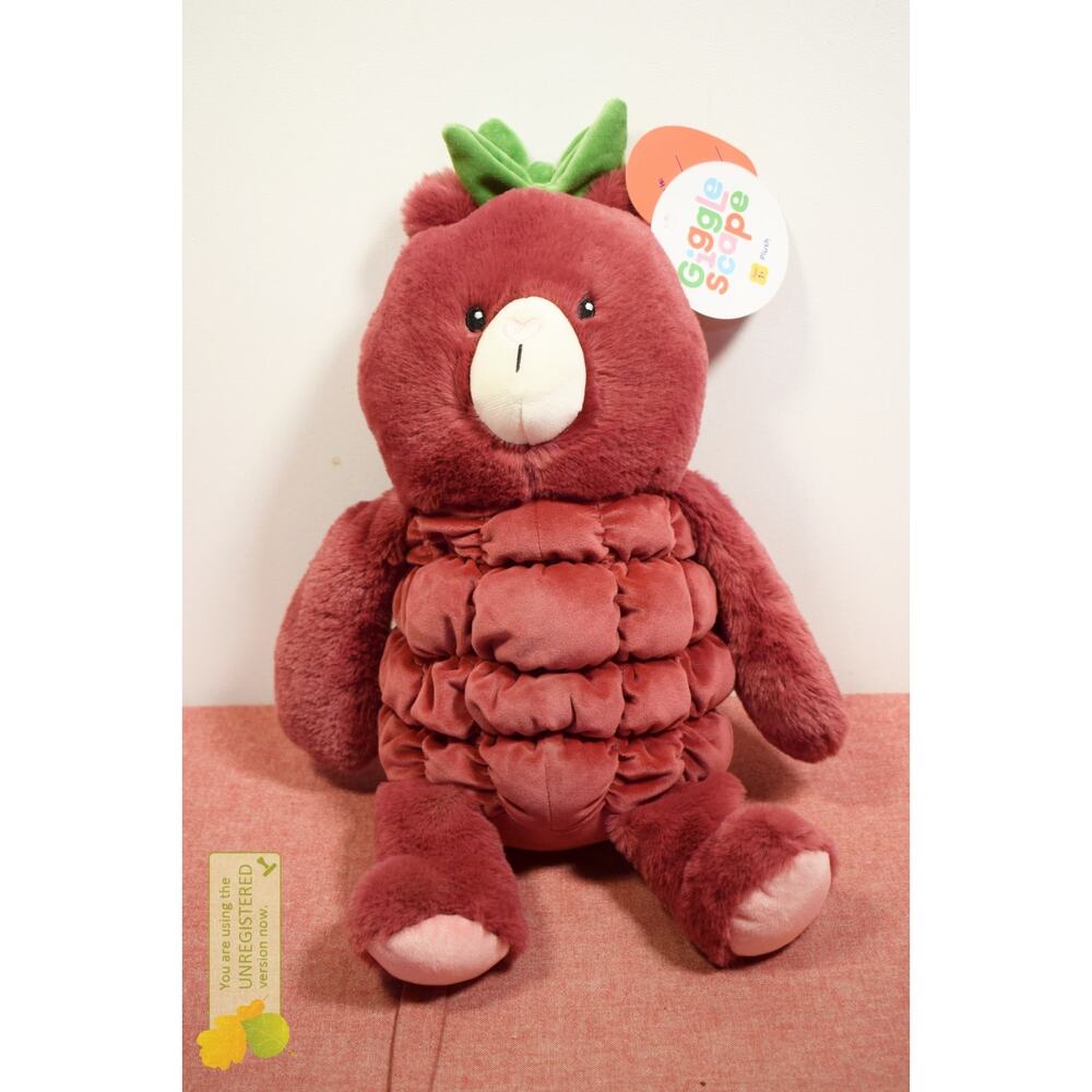 Gigglescape 12" Raspbeary Stuffed Animal Bear Plush